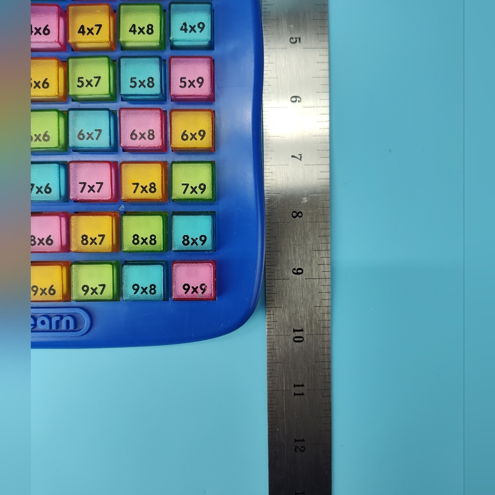 Push & Learn Colorful Multiplication Educational Learning Toy Blue VG - Picture 7 of 10